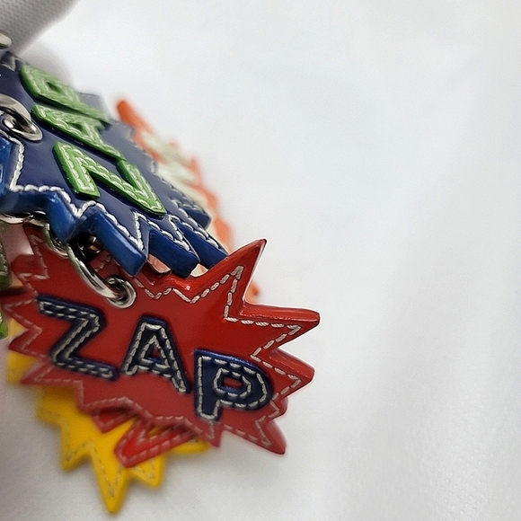 *Very Rare* Coach Comic Book Leather Keychain Bag Charm - Picture 14 of 15